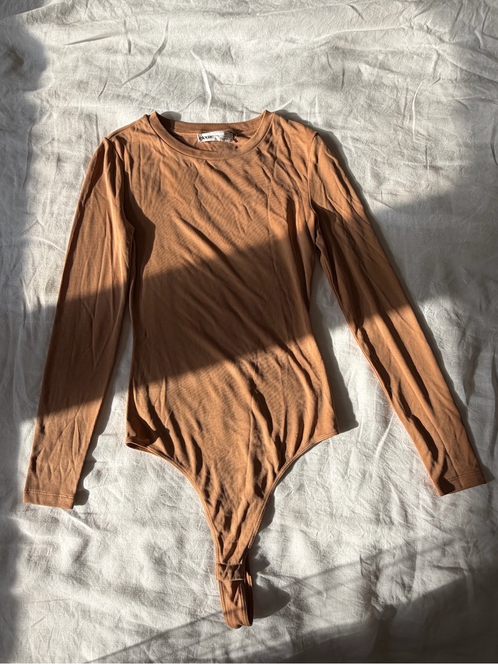 Elodie | Tan Long-sleeve Bodysuit